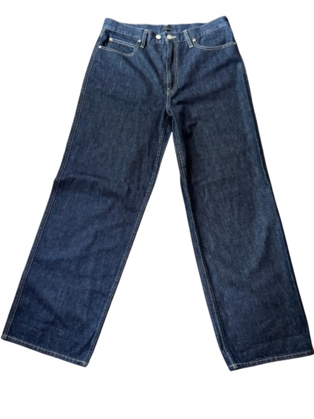 Uniqlo Wide Fit Straight Jeans in Dark Indigo Unisex